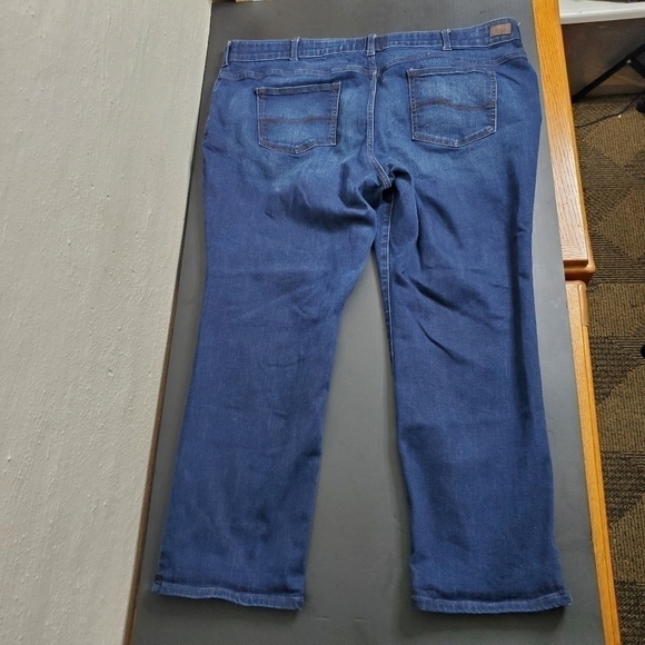 Lee Regular Fit Straight Leg Mid Rise Jeans Size 22W Petite Blue - Picture 12 of 14